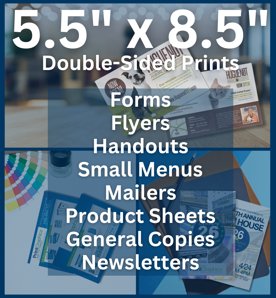 5.5"x 8.5" Double-Sided Half-Page Prints