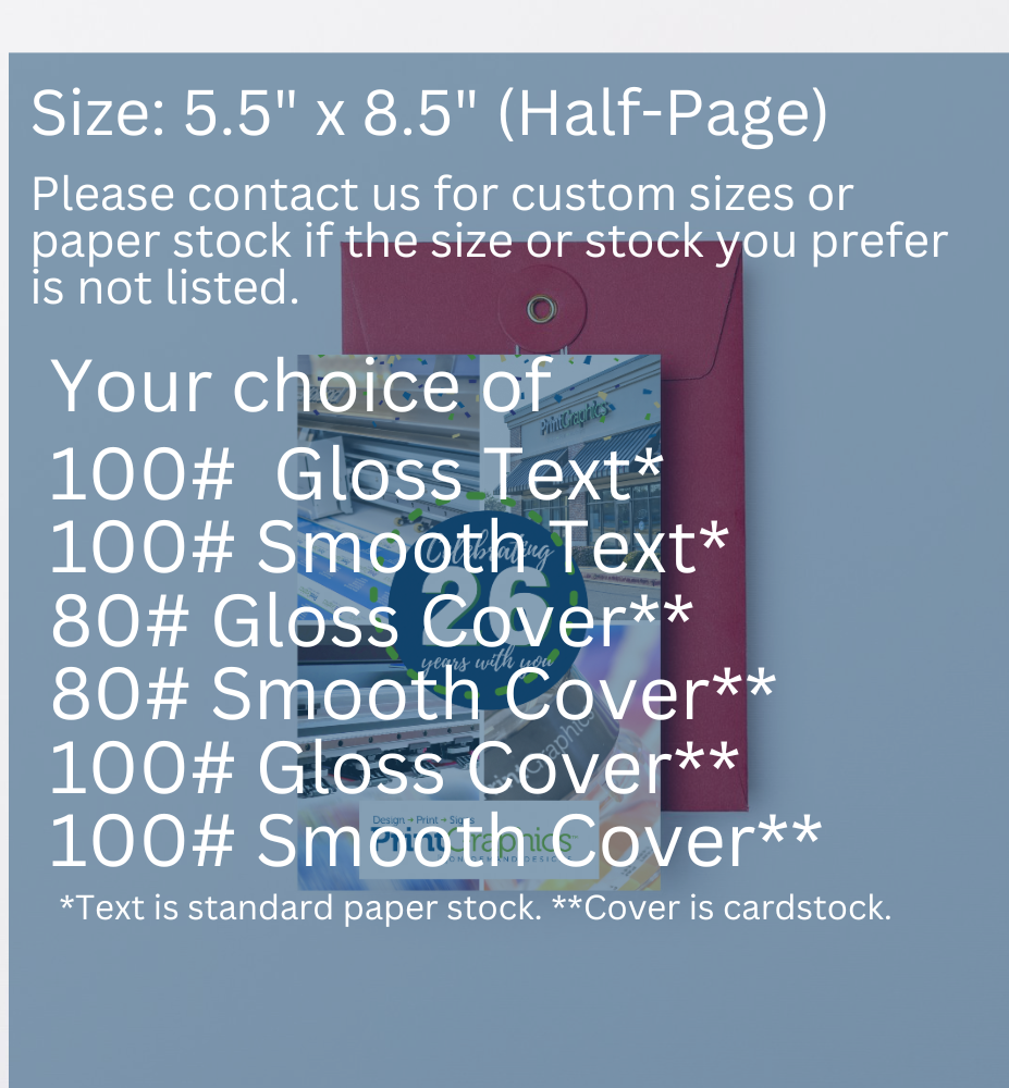 5.5"x 8.5" Double-Sided Half-Page Prints