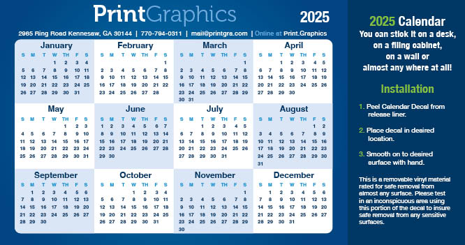 Custom Adhesive Calendars (Bulk Quantity)