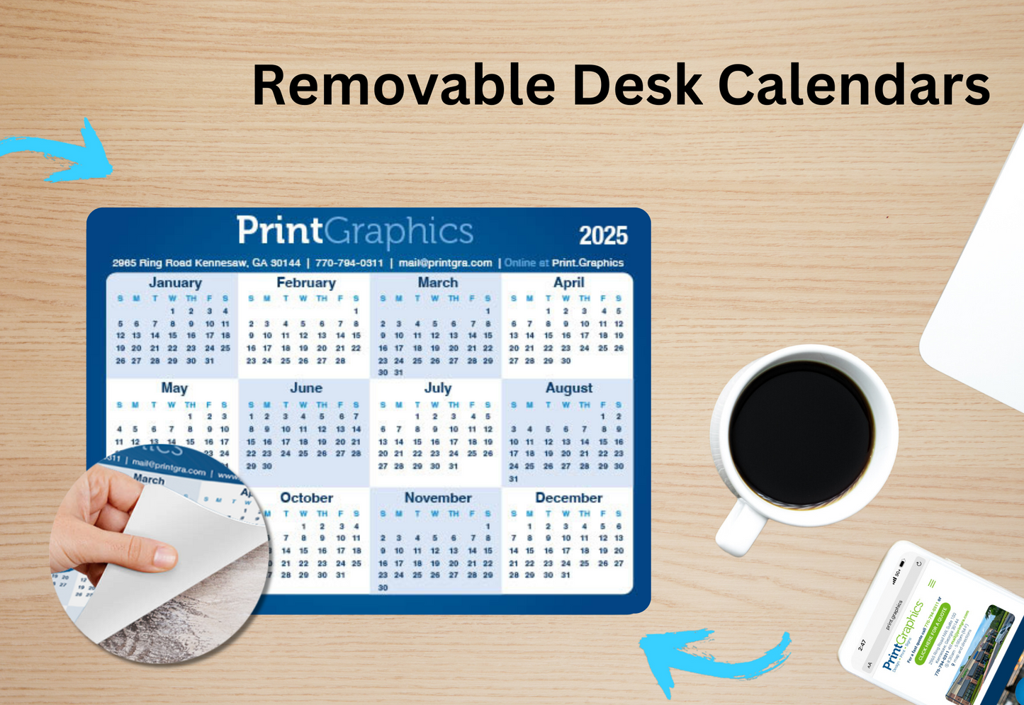 Custom Adhesive Calendars (Bulk Quantity)