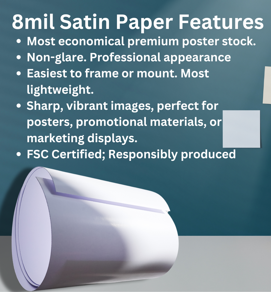 Premium 8mil Satin Paper Posters