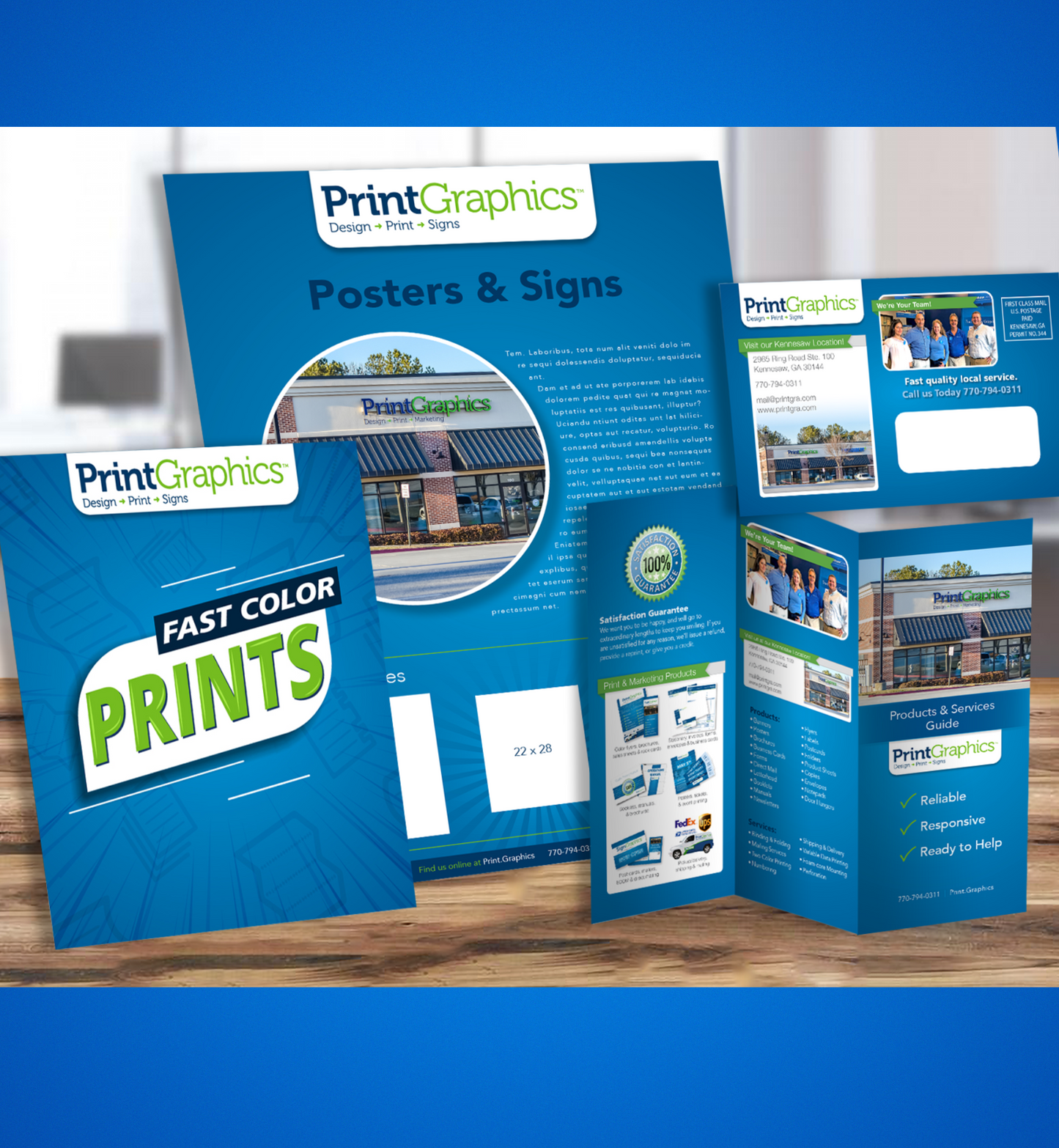 8.5" x 11" Bi-Fold Brochures