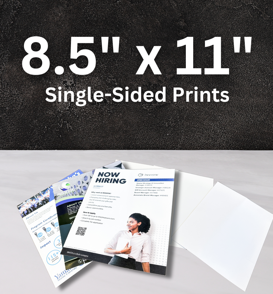 8.5"x11" Single-Sided Prints